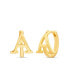 ფოტო #4 პროდუქტის Gold-Tone Letter "A" Initial Huggie Hoop Earring