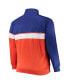 Фото #4 товара Men's Blue, Orange New York Knicks Big and Tall Pieced Body Full-Zip Track Jacket