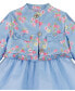 ფოტო #2 პროდუქტის Toddler & Little Girls Fit-and-Flare Dress and Floral Satin Crop Jacket Set