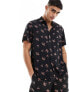 Фото #5 товара ASOS DESIGN relaxed shirt in a dark base floral