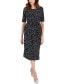 ფოტო #1 პროდუქტის Petite Dot-Print Fit & Flare Midi Dress