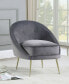 Olivia Velour with Legs Accent Chair