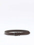 Фото #1 товара River Island croc belt in dark brown