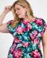 Фото #3 товара Plus Size Gathered-Waist Top, Created for Macy's