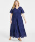 Фото #1 товара Trendy Plus Size Lace-Trim Maxi Dress, Created for Macy's