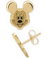 ფოტო #2 პროდუქტის Children's Mickey Mouse Head Stud Earrings in 14k Gold