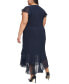 Фото #2 товара Plus Size Flutter-Sleeve A-Line Dress