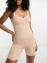 Magic Bodyfashion low back contour shaping bodysuit with short detail in cappuccino