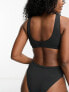 Фото #5 товара Roxy Pop Up long line crop bikini top in black