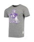 Фото #3 товара Men's Heathered Gray Kansas State Wildcats Vintage-Inspired Logo Tri-Blend T-shirt