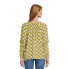 The Pioneer Woman Micro Ruffle Collar Blouse Women Medium Multi-Color 100% Rayon