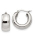 ფოტო #1 პროდუქტის Stainless Steel Polished Hoop Earrings