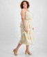 ფოტო #3 პროდუქტის Trendy Plus Size Printed Ruffle-Trim Midi Dress