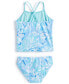Фото #2 товара Big Girls 2-Pc, Tie-Dyed Butterfly-Print Tankini Swimsuit