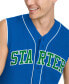 Фото #3 товара Men's Regular-Fit Logo Embroidered Sleeveless Button-Down Baseball Jersey