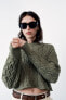 Фото #7 товара Укороченный свитер с узором «косы» ZARA