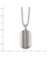 Фото #2 товара Black Enamel Stripes Dog Tag Ball Chain Necklace