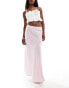 Фото #1 товара Vero Moda seam detail fluid maxi skirt in light pink