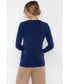Women's 100% Pure Cashmere Long Sleeve Ava V Neck Pullover Sweater