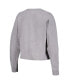 ფოტო #2 პროდუქტის Women's Gray Distressed Los Angeles Lakers Band Cropped Long Sleeve T-shirt