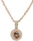 ფოტო #1 პროდუქტის Morganite (2-1/2 ct. t.w.) & Diamond (1/3 ct. t.w.) 18" Pendant Necklace in 14k Rose Gold