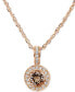 Фото #1 товара Macy's morganite (2-1/2 ct. t.w.) & Diamond (1/3 ct. t.w.) 18" Pendant Necklace in 14k Rose Gold