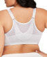 Women's Full Figure Plus Size MagicLift Front Close Posture Back Support Bra