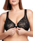 Women's Full Figure Plus Size Wonderwire Front Close Stretch Lace Bra