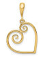 ფოტო #1 პროდუქტის Heart Charm in 14k White or Yellow Gold