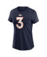 ფოტო #3 პროდუქტის Women's Russell Wilson Navy Denver Broncos Player Name and Number T-shirt