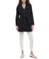 Women's Single-Breasted Hooded Belted Trench Coat