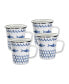 Fish Camp Enamelware Latte Mugs, Set of 4