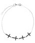 Anklet with Crosses in Sterling Silver Серебристый, 10 inches - фото #1