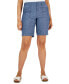 Фото #1 товара Women's Mid Rise Chambray Shorts, Created for Macy's