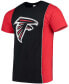 ფოტო #4 პროდუქტის Men's Black, Red Atlanta Falcons Split T-shirt