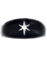 ფოტო #1 პროდუქტის Lab-Grown White Sapphire (1/20 ct. tw.) & Enamel Star Ring in Sterling Silver (Also in Black Spinel)