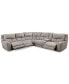 Фото #7 товара CLOSEOUT! Terrine 6-Pc. Fabric Sectional with 3 Power Motion Recliners and 1 USB Console, Created for Macy's
