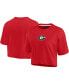 ფოტო #1 პროდუქტის Women's Red Georgia Bulldogs Super Soft Boxy Cropped T-shirt