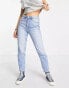 Фото #1 товара Bershka mom jeans in mid blue