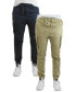 Фото #6 товара Men's Cotton Stretch Twill Cargo Joggers, Pack of 2