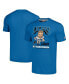 Фото #1 товара Men's Aidan Hutchinson Heathered Blue Detroit Lions Caricature Player Tri-Blend T-shirt
