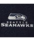 ფოტო #2 პროდუქტის Men's College Navy Seattle Seahawks Maverick Thermal Henley Long Sleeve T-shirt