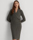 Фото #6 товара Women's Cable-Knit Buckle-Trim Sweater Dress