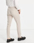 Фото #2 товара ASOS DESIGN smart skinny fit trousers in stone