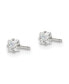 ფოტო #3 პროდუქტის Stainless Steel Polished Square CZ Stud Earrings