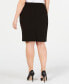 ფოტო #2 პროდუქტის Plus Size Soft Crepe Pencil Skirt