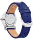 ფოტო #3 პროდუქტის Salvatore Women's Gancini Swiss Blue Leather Strap Watch 28mm