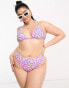 Фото #2 товара We Are We Wear Plus sonia high waist bikini bottom in retro floral print