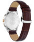 ფოტო #3 პროდუქტის Eco-Drive Men's Corso Brown Leather Strap Watch 40mm