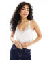 Vero Moda lace back cami top in white